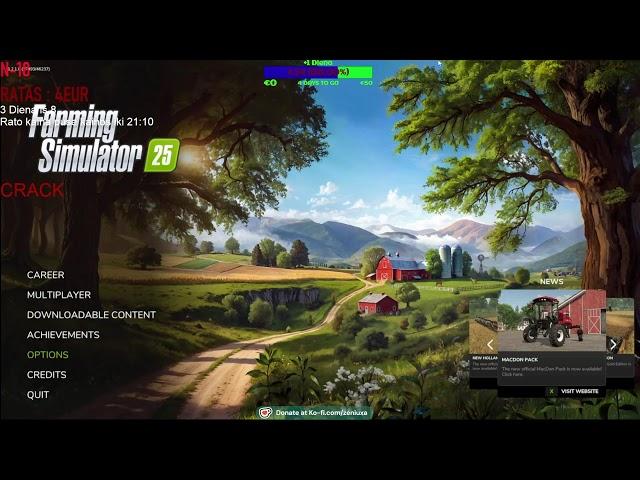  Live Stream  Stream savaitė #3 day  Farming SImulator 25 