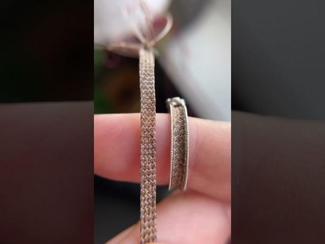Braiding my daughter’s hair into a handmade memory ring. #hairwork #shorts #heirloom #handmade