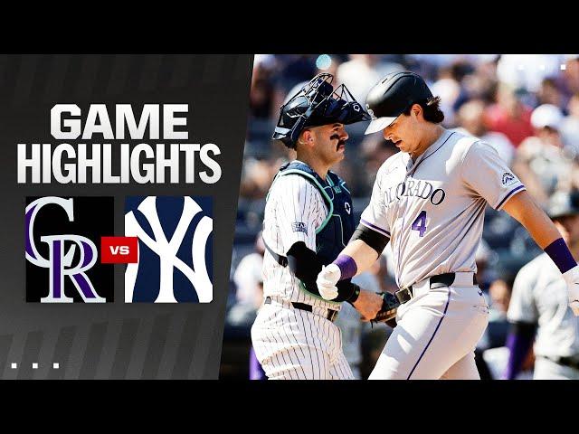 Rockies vs. Yankees Game Highlights (8/24/24) | MLB Highlights