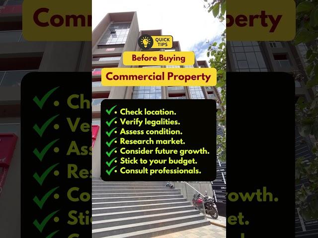 Quick Tips Before Buying for commercial property / #kdassetbuilder /  9834506815 / 9503077605