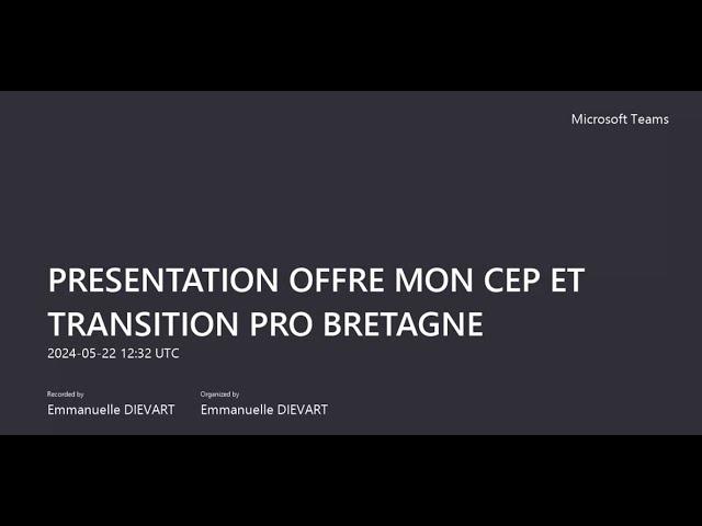 PRESENTATION OFFRE MON CEP ET TRANSITION PRO BRETAGNE 2024