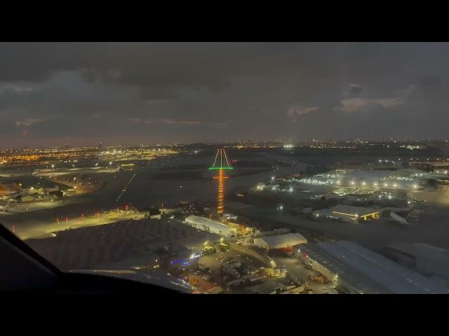 Beautiful EVENING LANDING... Aircraft is too low on short final. GLIDESLOPE WARNING  sounds ️