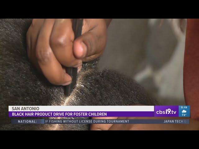 Black hair product drive for foster children