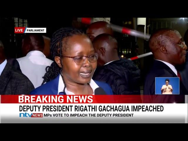 I impeached DP Gachagua solely on his character ~ Flowrence Jematiah Sergon