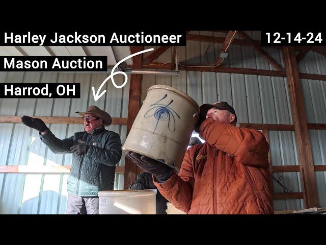 Results - Auctioneer Harley Jackson Selling Milk Cans | Butter Churn | Crocks - Auction 12-14-24