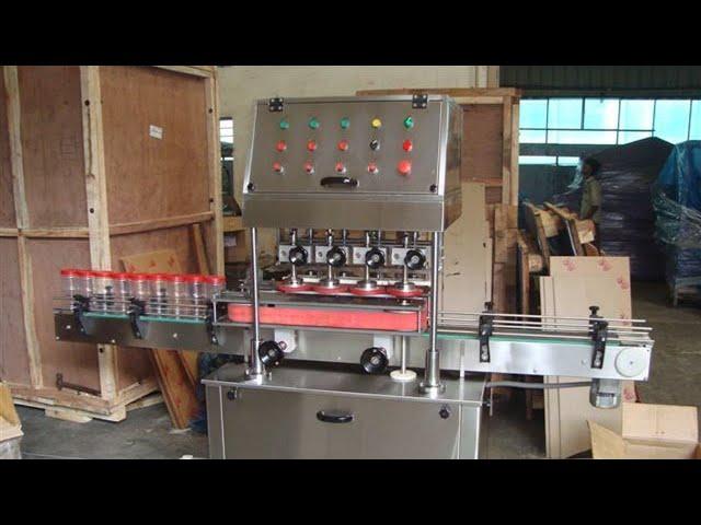 AUTOMATIC INLINE LINEAR BOTTLE CAPPING MACHINE