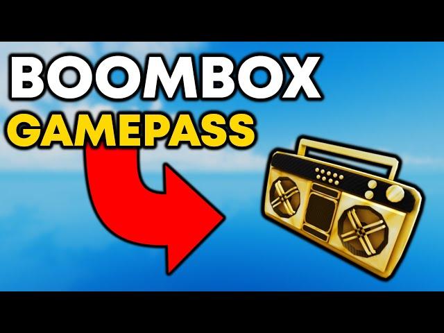 How to Make a Boombox Gamepass - Roblox Scripting Tutorial