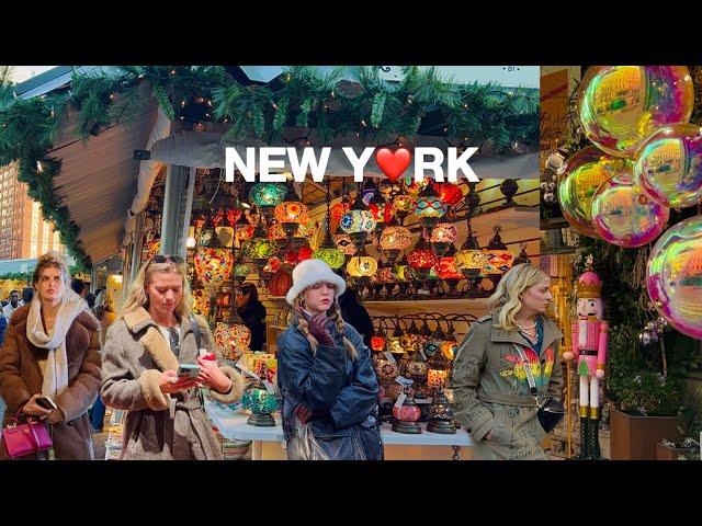 [4K]NYC Christmas Walk Union Square Holiday MarketSERRA at Eataly & Salswee  | Nov 2024