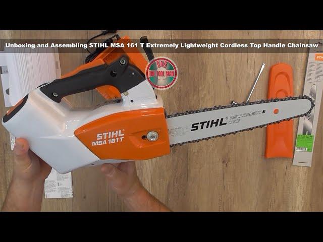 Unboxing and Assembling STIHL MSA 161 T Extremely Lightweight Cordless Top Handle Chainsaw