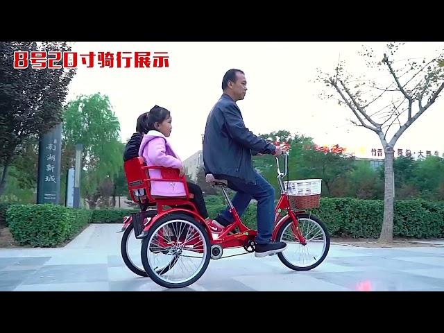 20 Inch Three Wheel Bike Adult Trike Tricycle Bicycle Basikal Sport Cycling Riding 自行成老人三轮车 HK1-1678