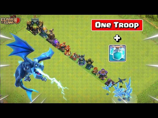 Every Defence In Line vs 1 Troop with Clone Spell | clash of clans