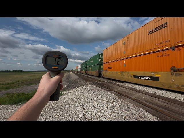 Insane Train at Estate - UP ZG4CI at 72 MPH