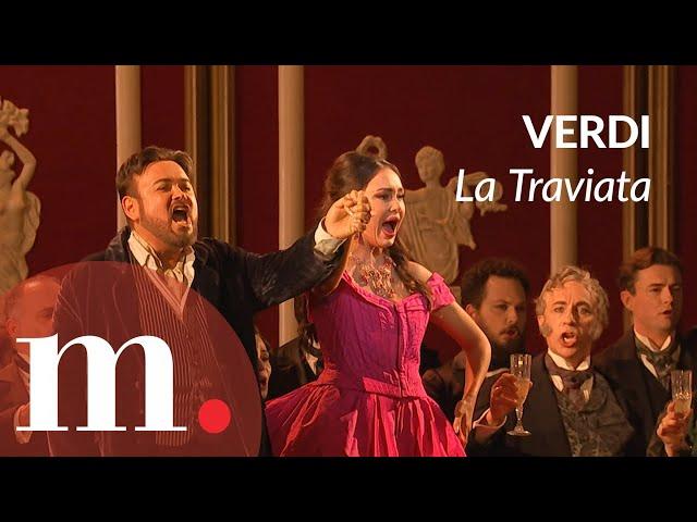 Aida Garifullina and Javier Camarena sing Libiamo, ne' lieti calici from Verdi's La Traviata