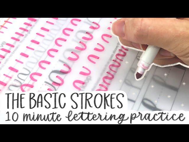 Beginner Hand Lettering Practice: The Basic Strokes! | Practice Calligraphy With Me