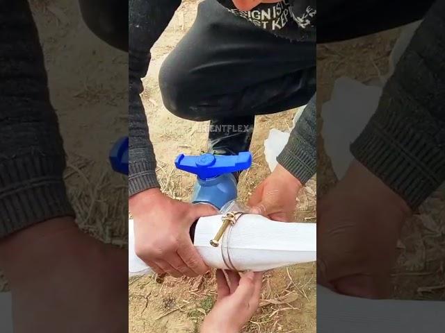 micro irrigation insta sprinkler pipe tape to flat hose #shorts #repair #tutorial #manual #field #la