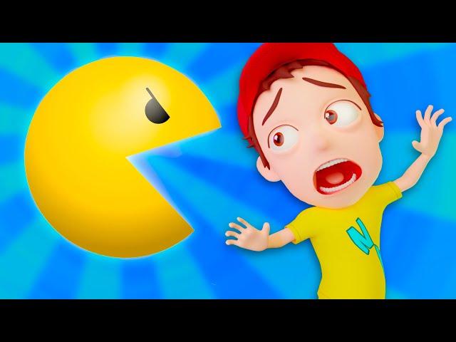 Yellow Pac-Man Go! + More Nursery Rhymes and Kids Song