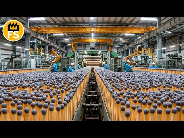 How are billions of matches made? An incredible process!  Secrets of match production.