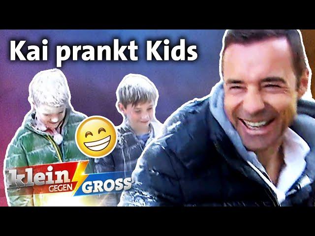 Kai prankt Kids: Lassen sich die Streich-Experten Max und Loris das gefallen? | Klein gegen Groß