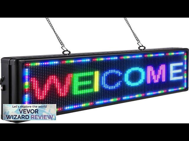 VEVOR Led Sign 40 x 15 Inch Digital Sign 96 x 96 Review