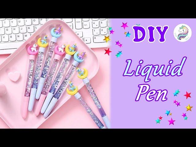 DIY - HOW TO MAKE UNICORN LIQUID PEN - BACK TO SCHOOL HACKS and CRAFTS -Easy School Supplies #shorts
