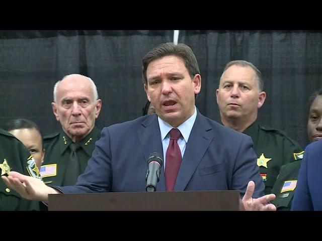 Gov. DeSantis speaks at Palm Beach County Sheriff's Office