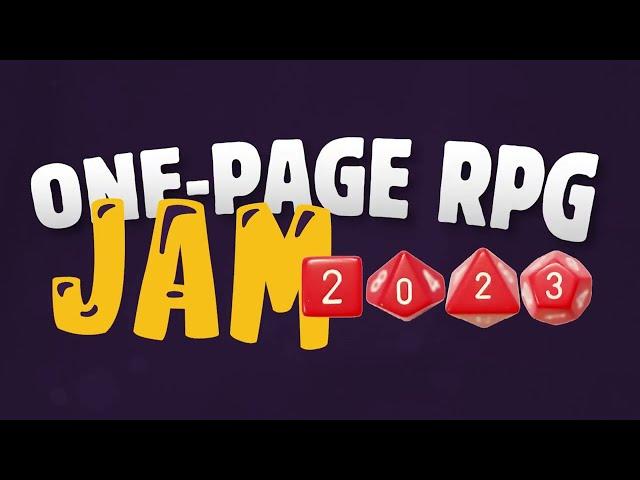One-Page RPG Jam 2023 Trailer