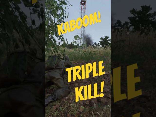 Triple kill at the radio tower! Detonator chaos in Arma Reforger!  #gaming #armareforger  #gameplay