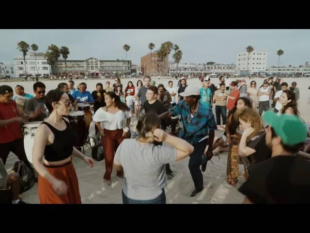 Wolf trail. The Venice beach drum circle 2016 LA