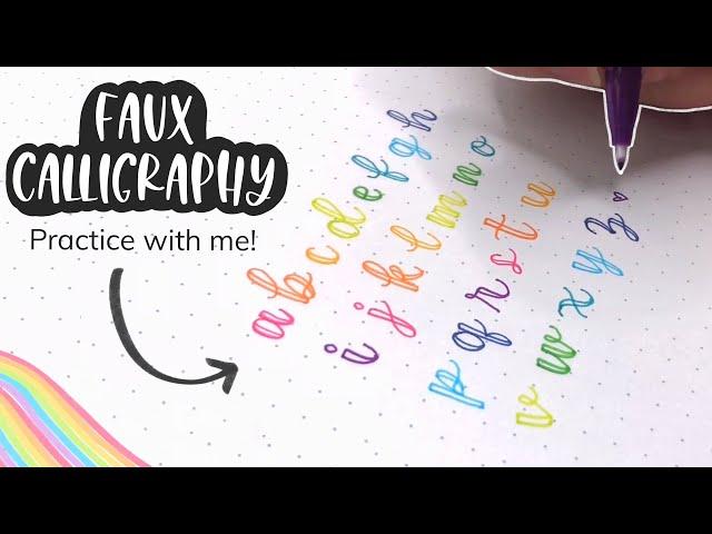 Faux Calligraphy for Beginners | Practice Hand Lettering With Me!