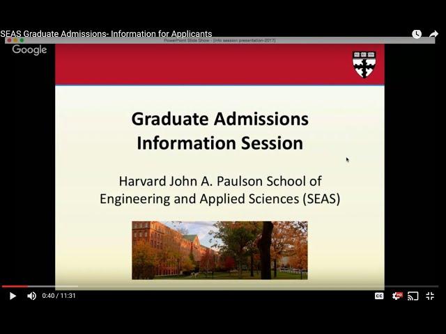 SEAS Graduate Admissions- Information for Applicants