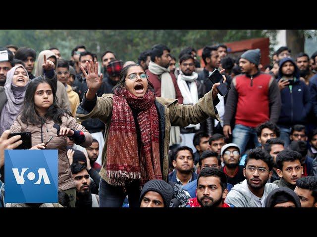 Jamia Millia Islamia University Students Protest India's Citizenship Bill