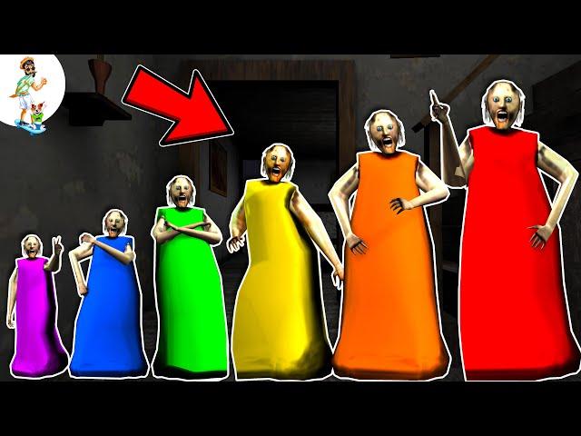 Rainbow Granny (red, orange, yellow, green, blue)  funny horror animations granny parody