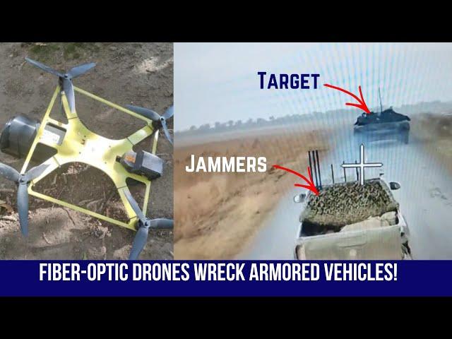 New Russian Fiber-Optic Drones Devastate Armor Vehicles