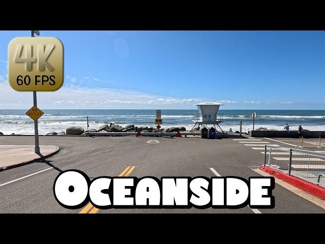 Driving Around Beautiful Oceanside, California in 4k Video