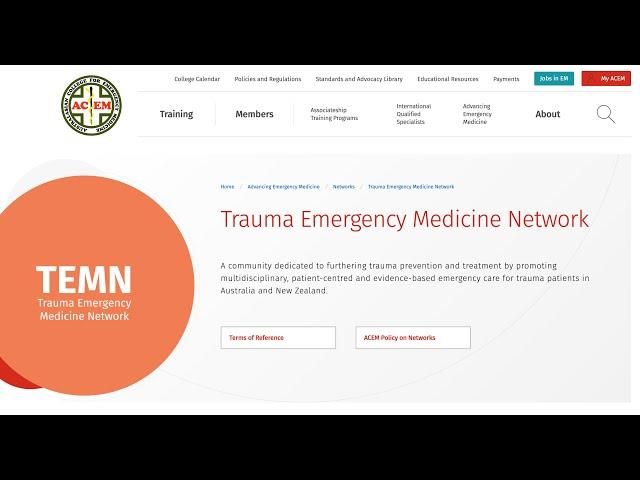 Join the ACEM Trauma Emergency Medicine Network
