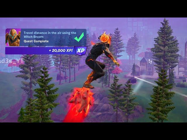 Travel distance in the air using the Witch Broom Fortnite