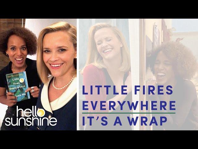 Reese Witherspoon & Kerry Washington BTS with the cast of Little Fires Everywhere