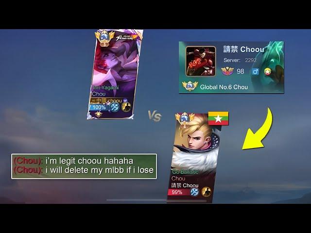 REAL CHOOU VS MYANMAR CHOOU - TOP 3 GLOBAL VS TOP 6 GLOBAL (WHO WIN!?) - Mobile Legends
