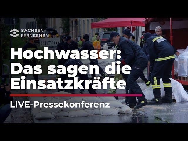 HOCHWASSER in Dresden: Die Pressekonferenz der Einsatzkräfte I Sachsen Fernsehen