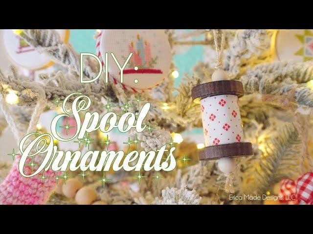 DIY Fabric Spool Ornaments (No-Sew Handmade Christmas!)