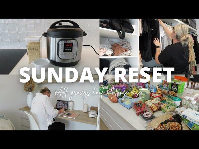 SUNDAY RESET | Aldi grocery, food prep, washing & weekly reset | AUSTRALIA