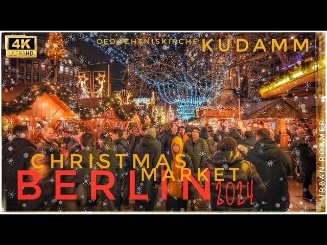 Berlin, Germany -  Christmas Market 2024  Walking Tour around KuDamm & KaDeWe in City West | 4K ️