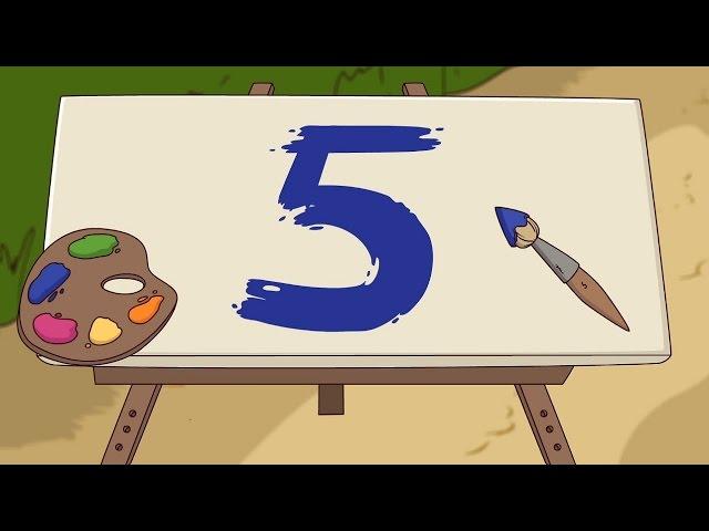 Цифра 5 (учим цифры) - ПРЕДКИ развивающие мультфильмы для детей и малышей / счет до 10