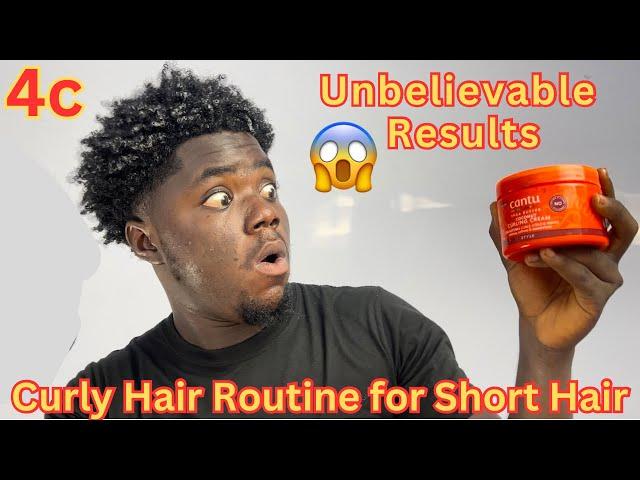 Get Defined Curly Hair in Just 2 Minutes with Cantu - Easy Routine for Black Men!