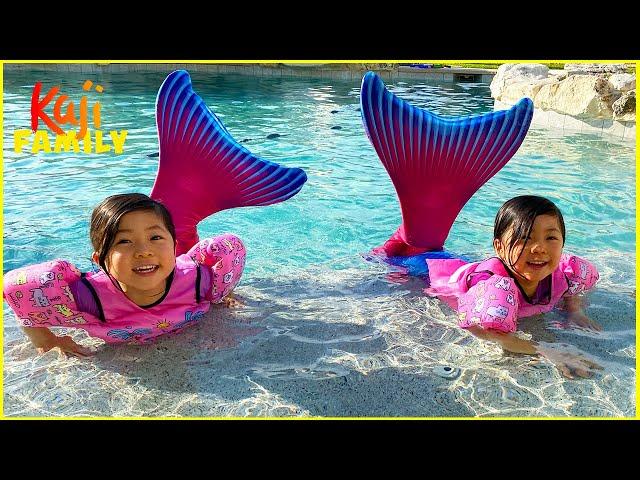 Twins Mermaid Challenge with Emma and Kate!