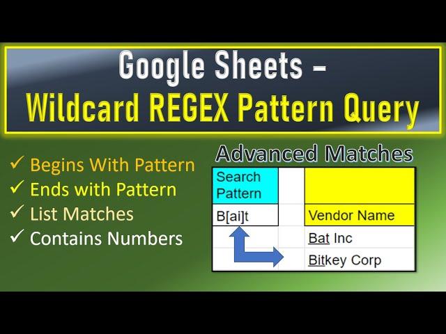 Google Sheets Regex Match Query