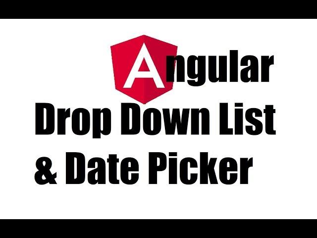 Angular 8 #22; Dropdown list and Datepicker in Angular form fields