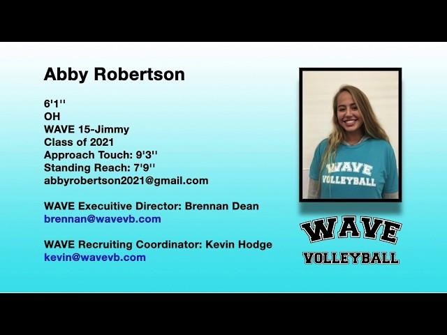 Abby Robertson Skills Video - Class of 2021 OH - WAVE VBC