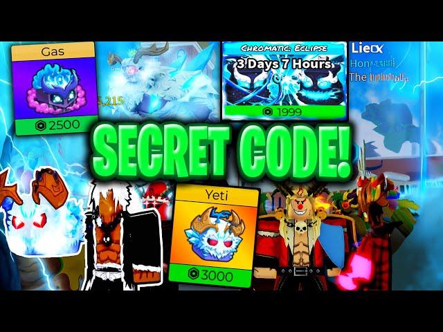 ALL NEW SECRET YETI CODES IN BLOX FRUITS 2024 DECEMBER! BLOX FRUITS CODES