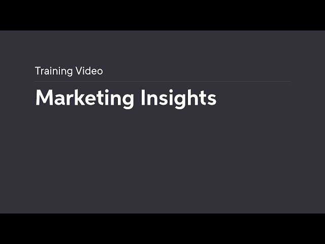 Marketing Insights